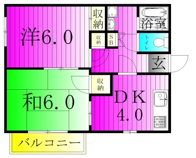 フローラパティオ 202号室 間取り