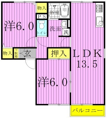 ビューテラスハイム弐番館 203号室 間取り