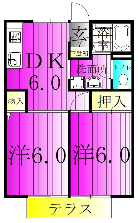 ロイヤルヒルズ東山 203号室 間取り