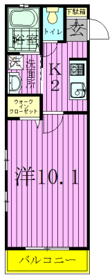 ハイライズ 103号室 間取り