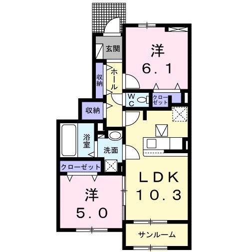 カーラ・シャンティⅠ 103号室 間取り