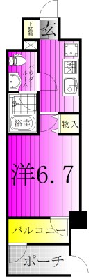 S-RESIDENCE松戸bene 301号室 間取り