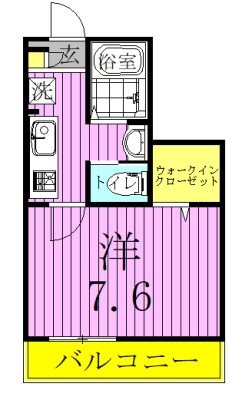 エネイブル  101号室 間取り