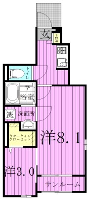 ソフィア 101号室 間取り