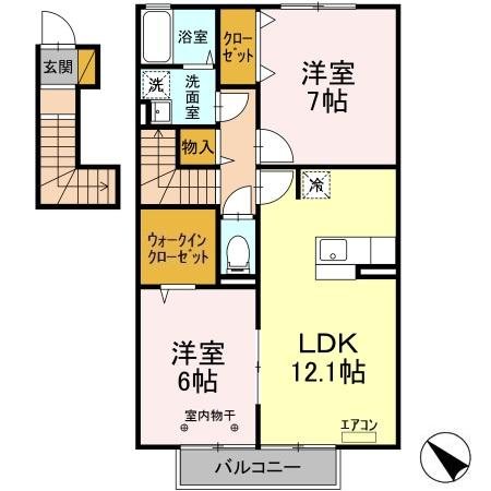 アシェルガーデン 203号室 間取り