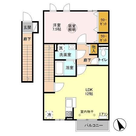 マスカレード　ギャレー 202号室 間取り