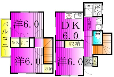 柏市篠籠田戸建て 間取り