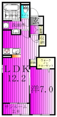 ロジュマン壱番館 104号室 間取り
