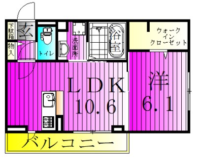 ディアス 303号室 間取り