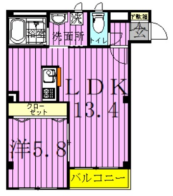 ラシーネ扇　サクラ 間取り図