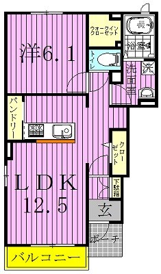 ヴェルデ　フォレスタＢ 101号室 間取り