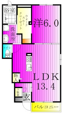 ウィルⅡ 102号室 間取り