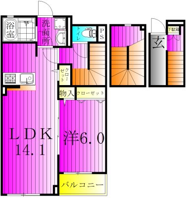 ヴィントミューレ 303号室 間取り