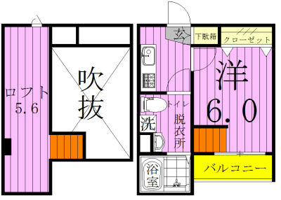 エファージュ 202号室 間取り