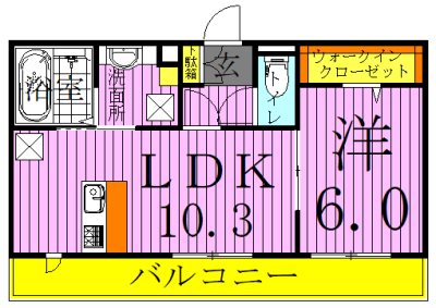 ラ ポルト 302号室 間取り