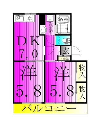 第2春実マンション 205号室 間取り