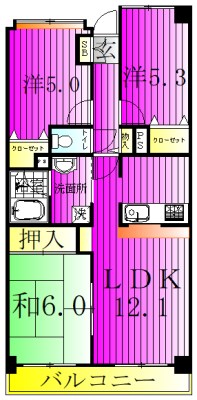 ヴィラ・グラニッツ 301号室 間取り