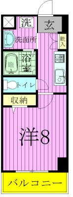 セナリオフォルム松戸Ⅰ 401号室 間取り