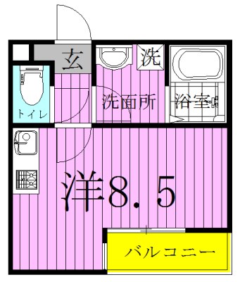 パラシオ柏 104号室 間取り