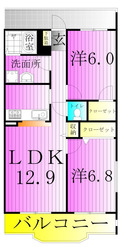 メトロステージ一ツ家 間取り図