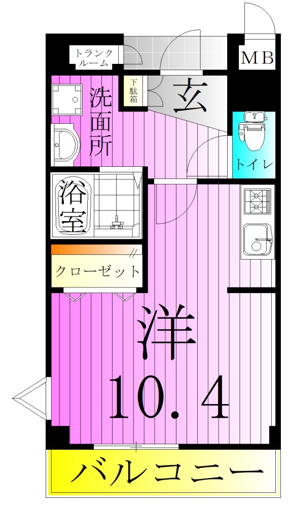 ラグナ　ステュディオ 間取り図