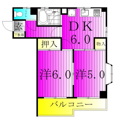 キャッスルイン 401号室 間取り