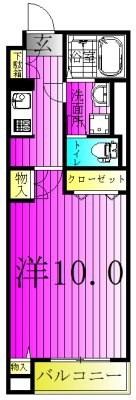 オークリーフビレッジ 102号室 間取り