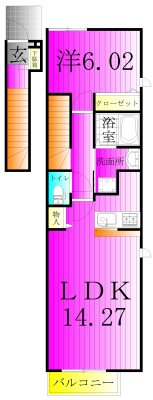 イーストヒルⅡ  201号室 間取り