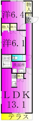 グランドステージ柏 101号室 間取り