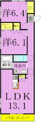 グランドステージ柏 101号室 間取り