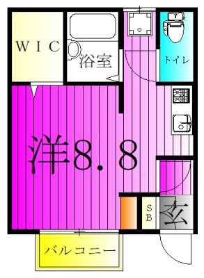 モナリエ柏 102号室 間取り