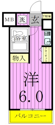 ウエルネス馬橋 1217号室 間取り