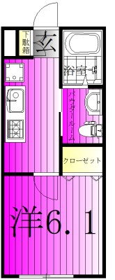 HS柏 102号室 間取り