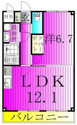 ファーストクライム 203号室 間取り