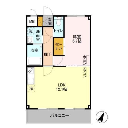 ファーストクライム 203号室 間取り