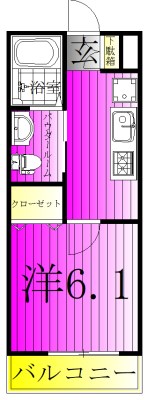 HS柏 303号室 間取り