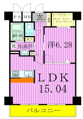 パルティールトスト 602号室 間取り