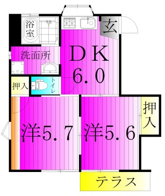 ガーデンハイツ桜台Ａ 107号室 間取り