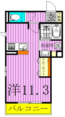 フェリーチェおおたかの森 305号室 間取り