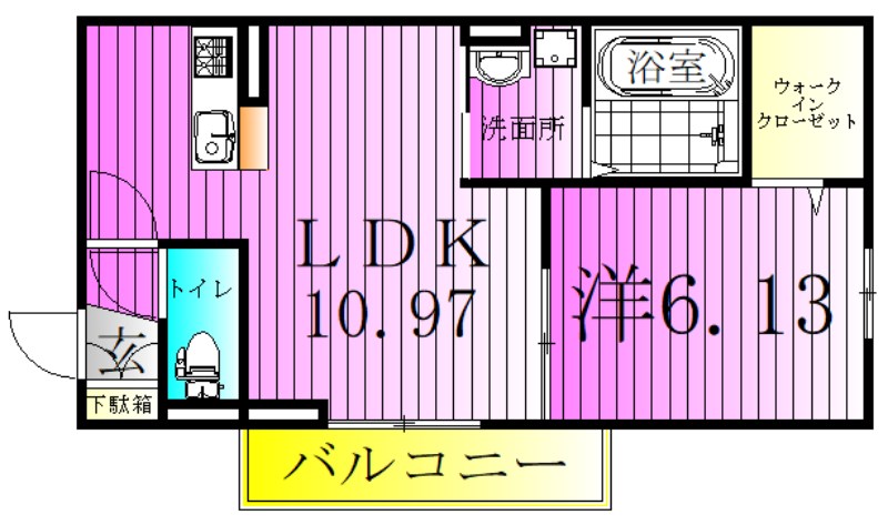 ラリュール谷在家 間取り図