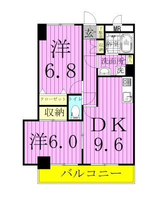 INSURANCE　BLDG.ⅩⅨ 1201号室 間取り