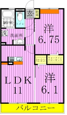 フローラ（西伊興） 間取り図