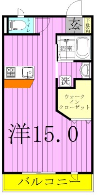 サニーサイド矢切 101号室 間取り