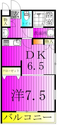 ドミール桐ケ谷 201号室 間取り