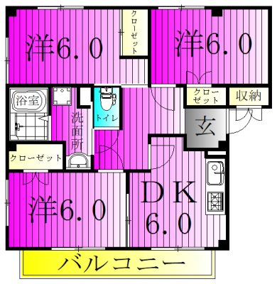 レイクヒルズ２ 101号室 間取り