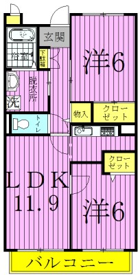 エクセレントハウス 301号室 間取り