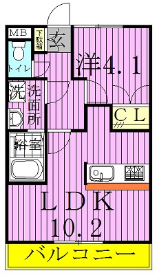 ムーンガーデン弐番館 103号室 間取り
