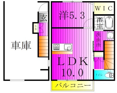 N.Leaf白井  103号室 間取り