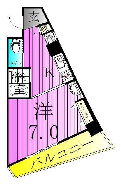 第１３１新井ビル（エーデルブルーメ島根） 間取り図