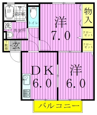 ピアドール 間取り図